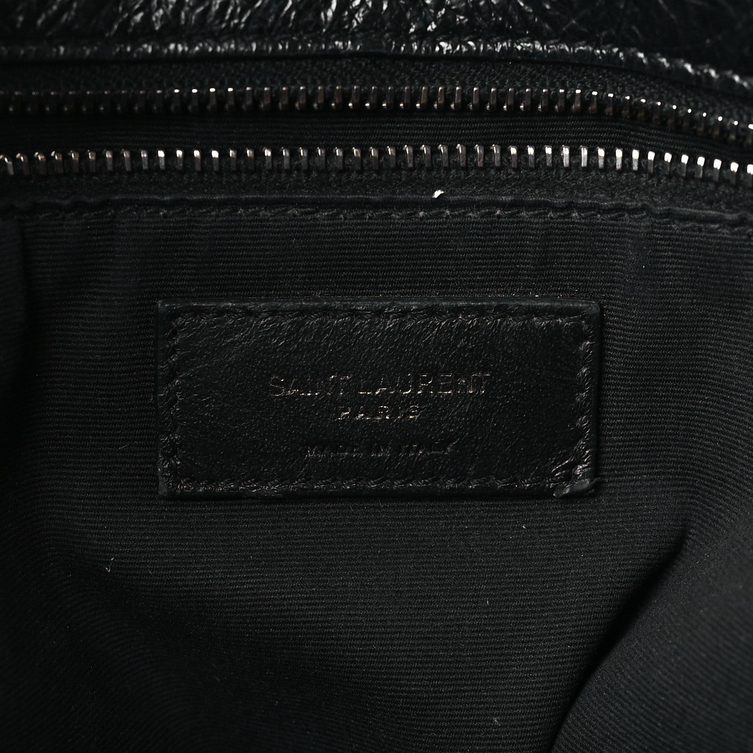 Saint Laurent Crinkled Calfskin Matelasse Monogram Large Niki Chain Satchel Black 6 of 9