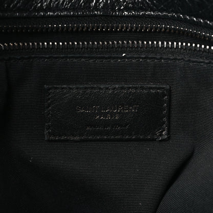 Saint Laurent Crinkled Calfskin Matelasse Monogram Large Niki Chain Satchel Black 6 of 9