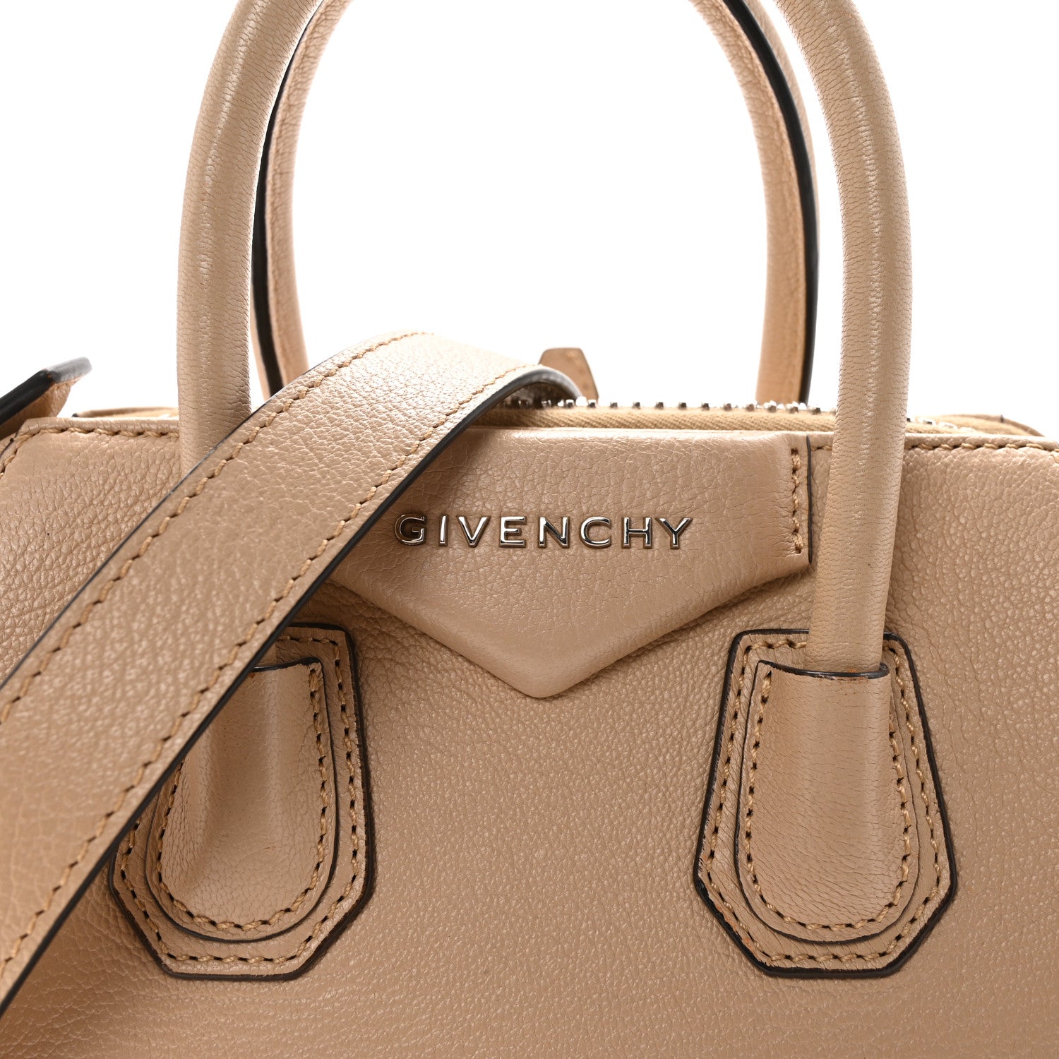 Givenchy Sugar Goatskin Mini Antigona Beige Camel 8 of 10