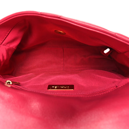 Chanel Lambskin Quilted Medium Chanel 19 Flap Dark Pink 5 of 10