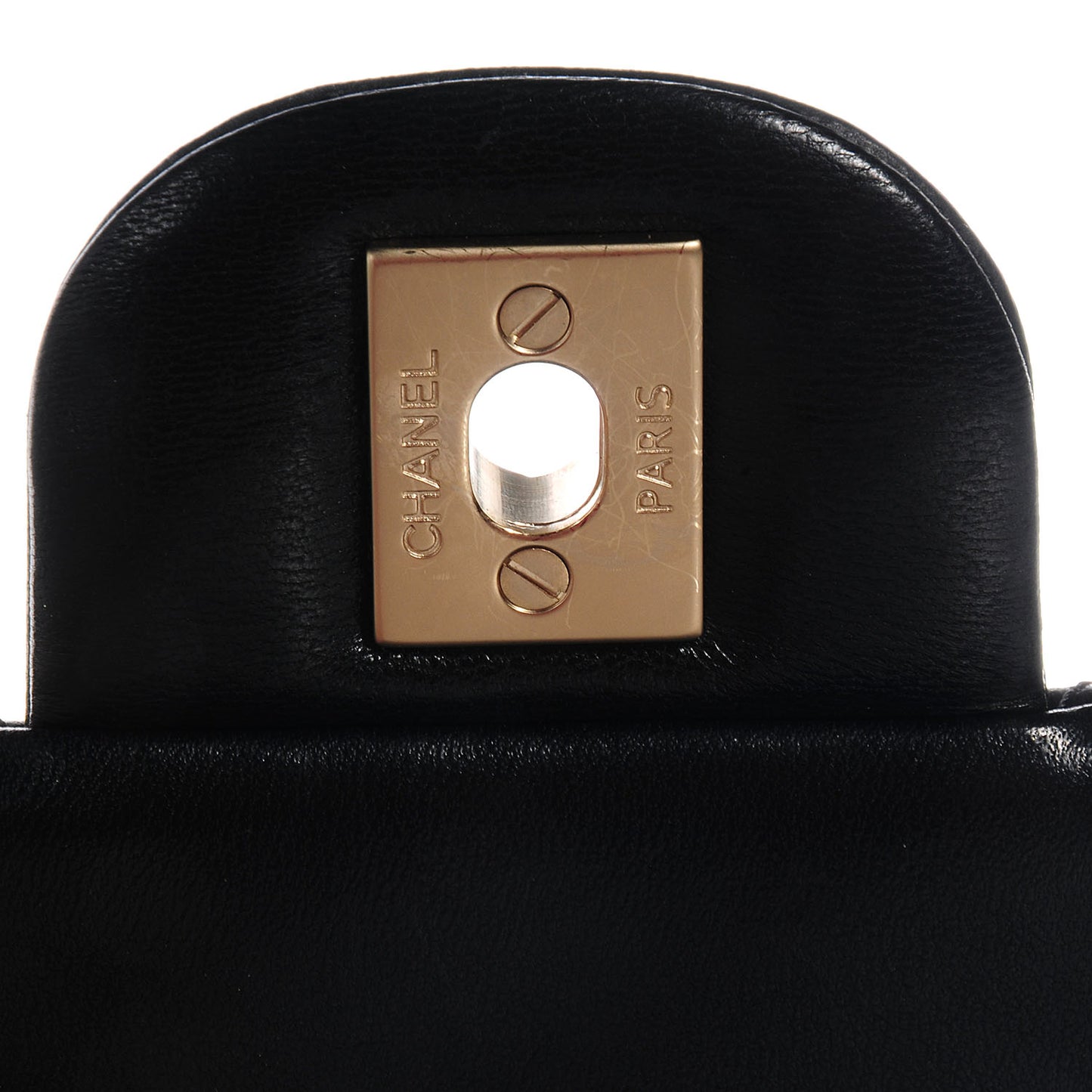 Lambskin Quilted Mini Square Flap Black