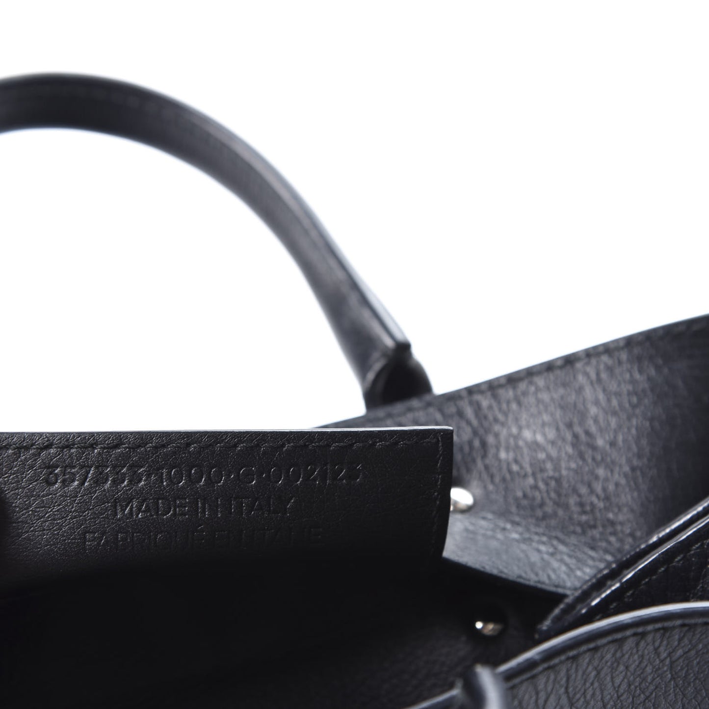 Calfskin Papier Mini A4 Zip Around Tote Black