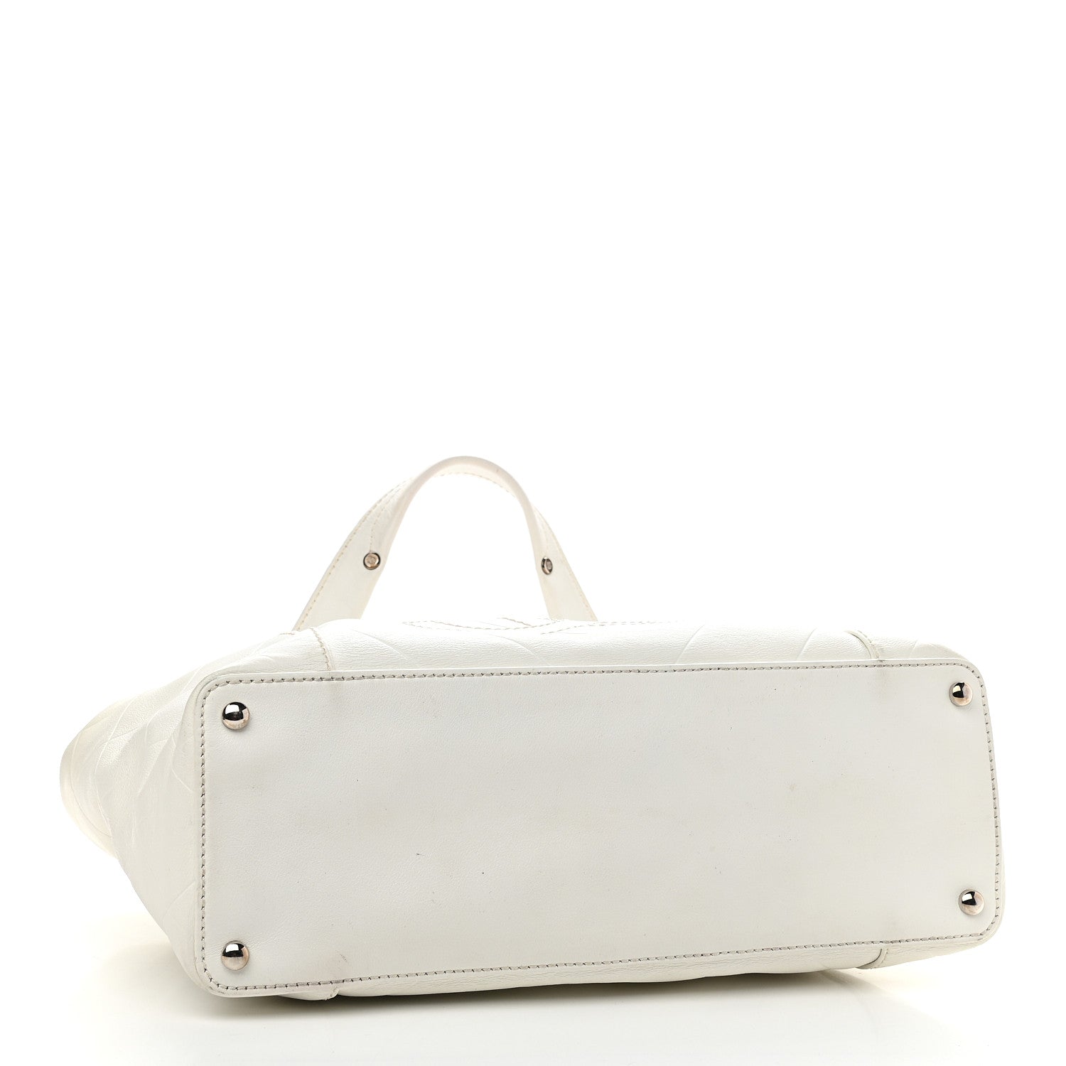 Chanel Calfskin CC Chevron All Day Long Tote White 4 of 13