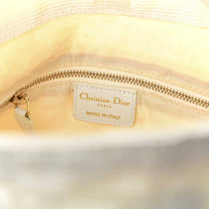 Christian Dior Canvas Cannage Medium Lady Dior Hobo White 10 of 12