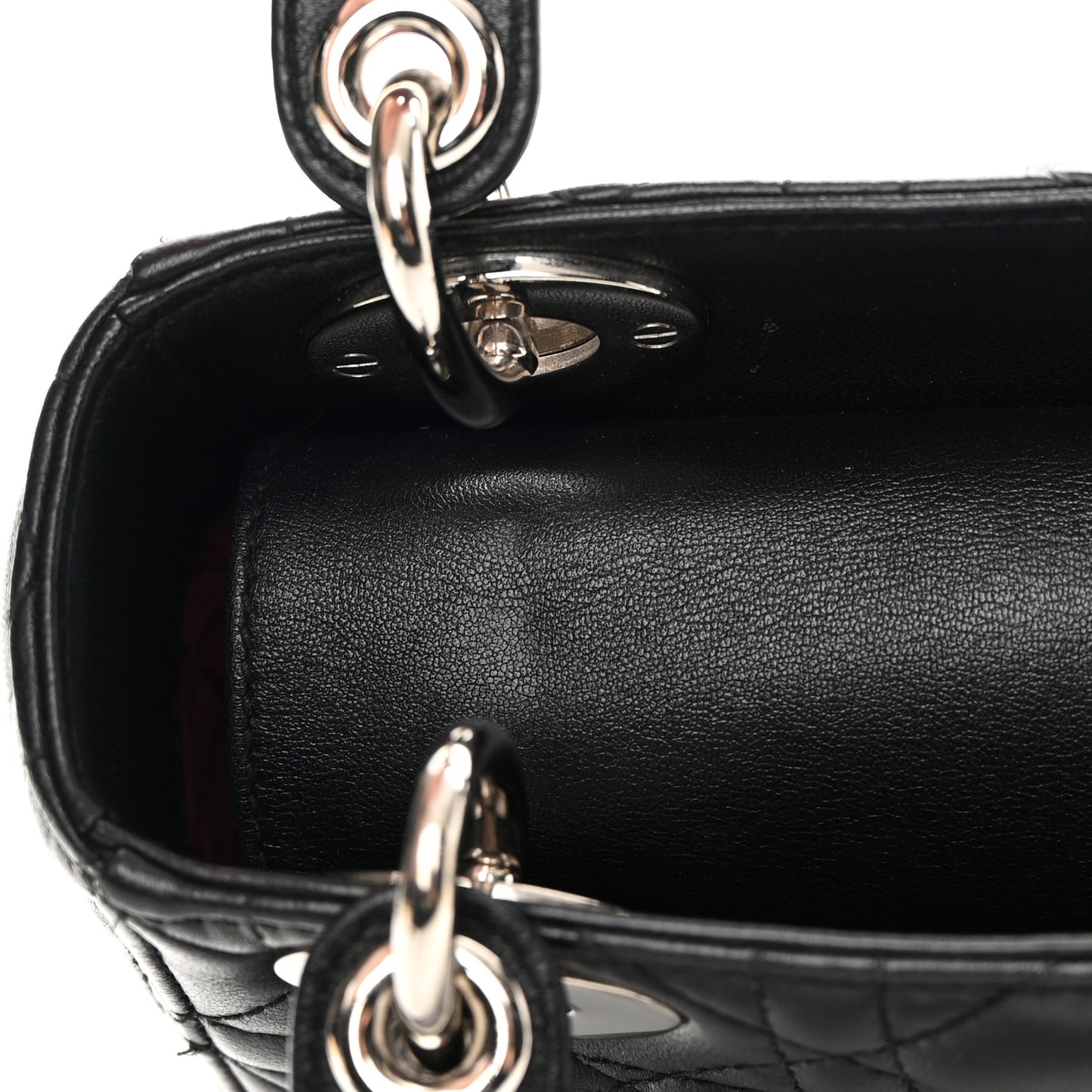 Lambskin Cannage Mini Lady Dior Black