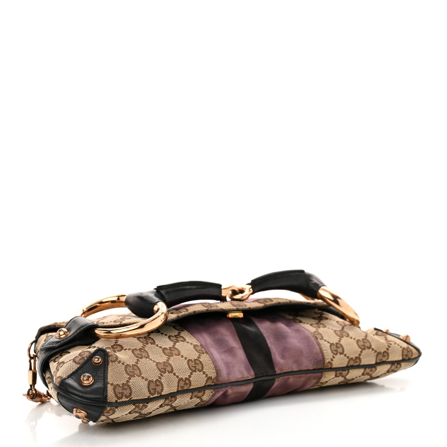 Tom Ford Monogram Horsebit Web Clutch Purple