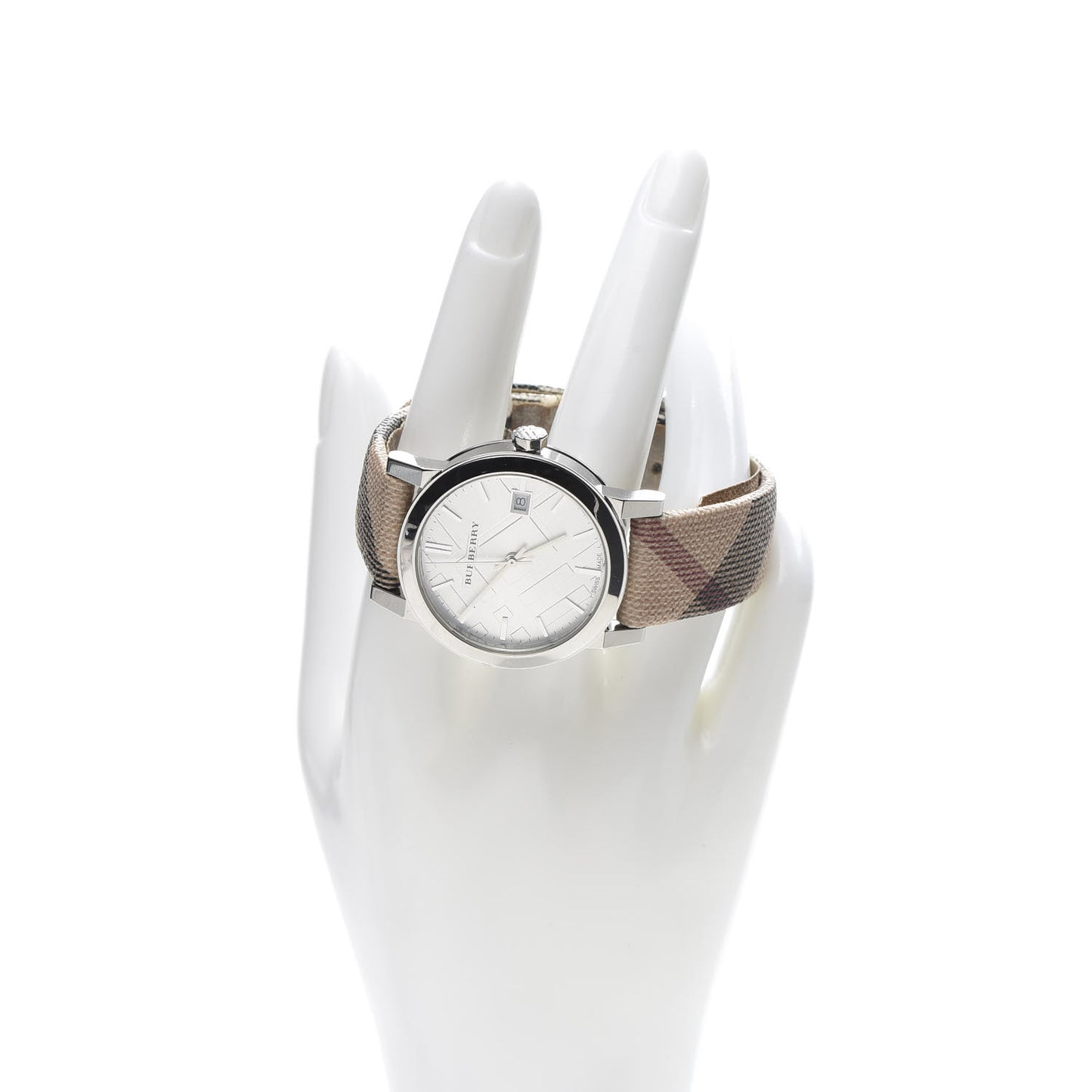 Stainless Steel Calfskin 34mm Heritage Nova Check Quartz Watch BU9113