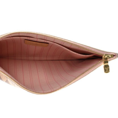 Louis Vuitton Damier Azur Neverfull MM GM Pochette Rose Ballerine 5 of 16