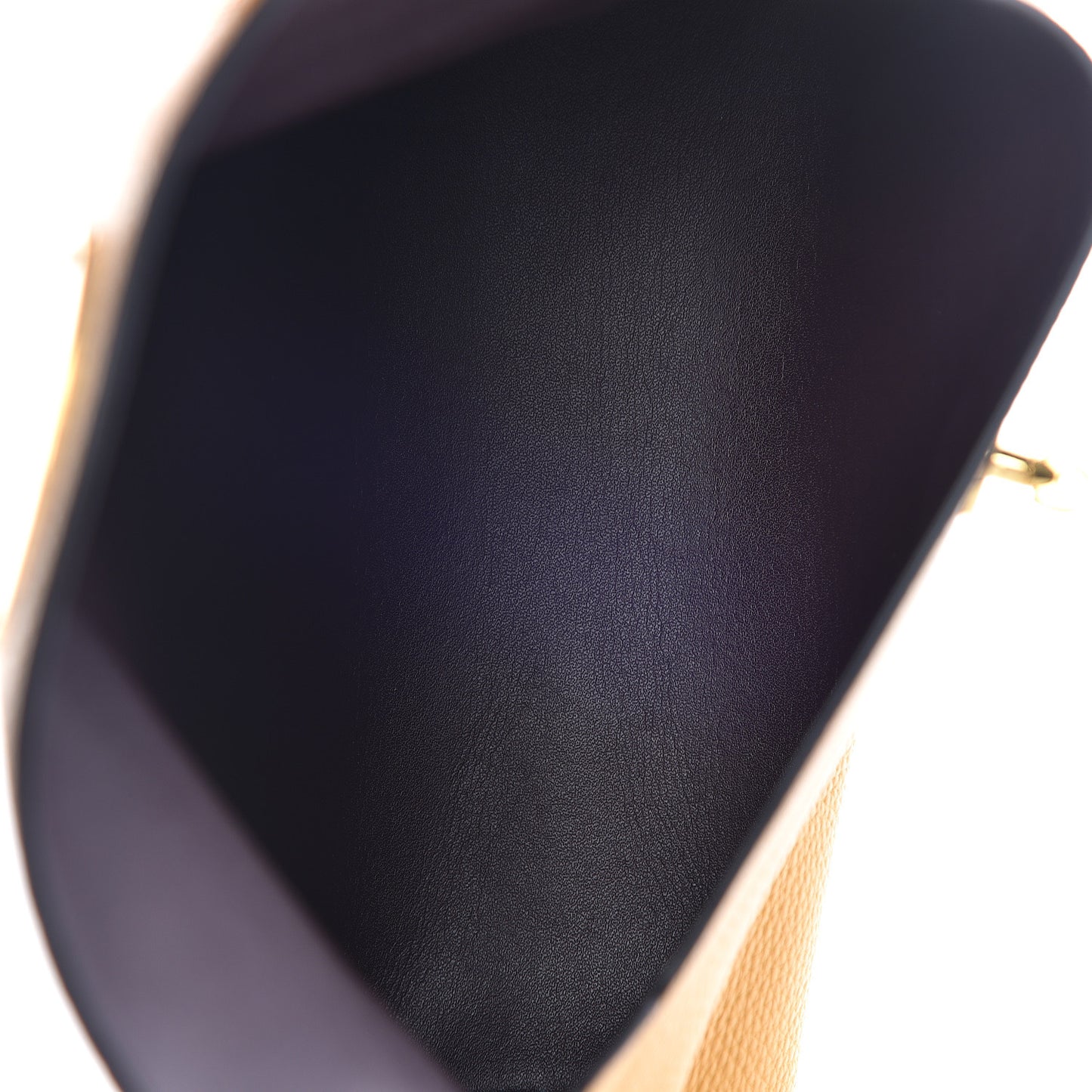 Classic Grain Calfskin Large Darley Cosmetic Pouch Deep Amber