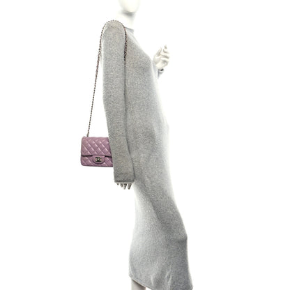 Chanel Lambskin Quilted Mini Square Flap Purple 2 of 10