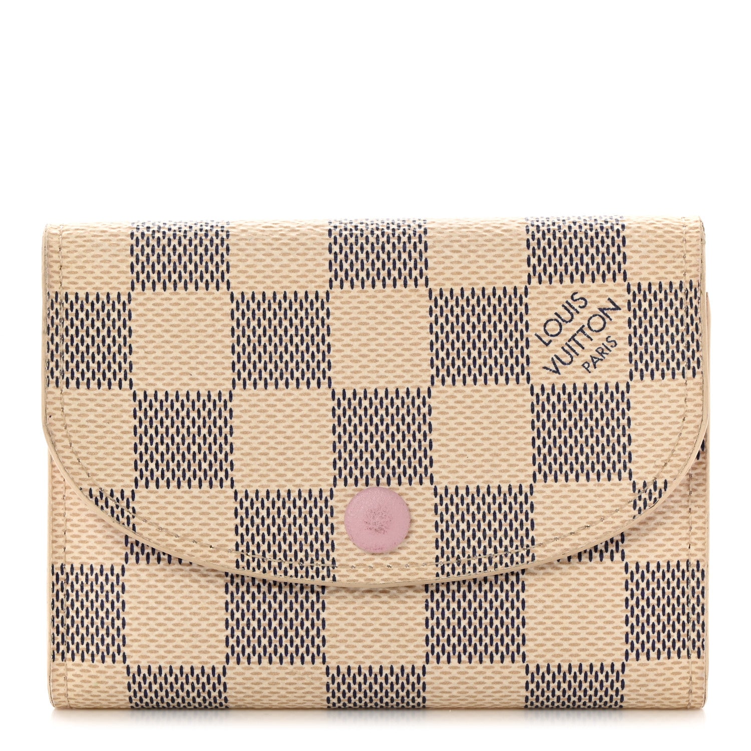 Louis Vuitton Damier Azur Rosalie Coin Purse Rose Ballerine 1 of 10