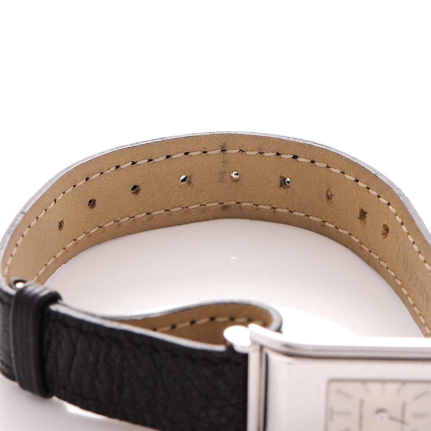 18K White Gold Ostrich 26mm Schlumberger Quartz Watch