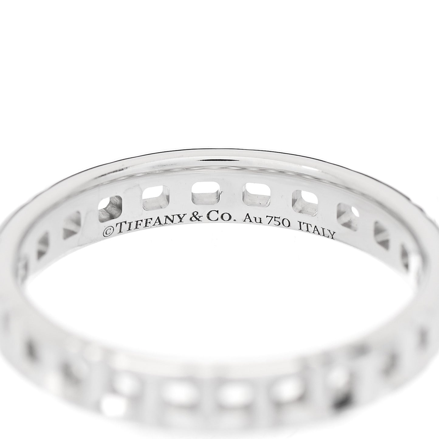 18K White Gold T True Narrow Band Ring 52 6