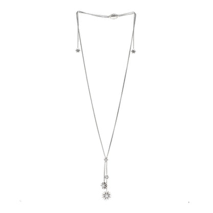 David Yurman Sterling Silver Diamond Starburst Y Necklace 3 of 4