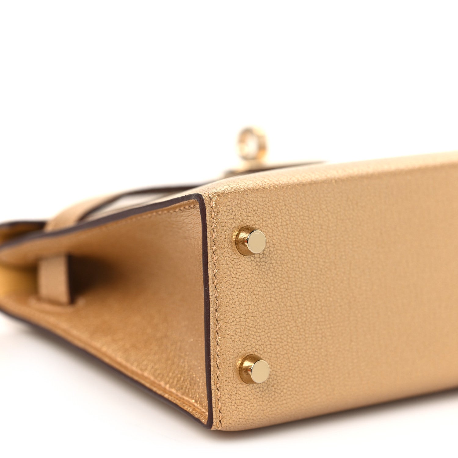 Hermes Metallic Chevre Chamkilight Mini Kelly Sellier 20 Dore 9 of 11