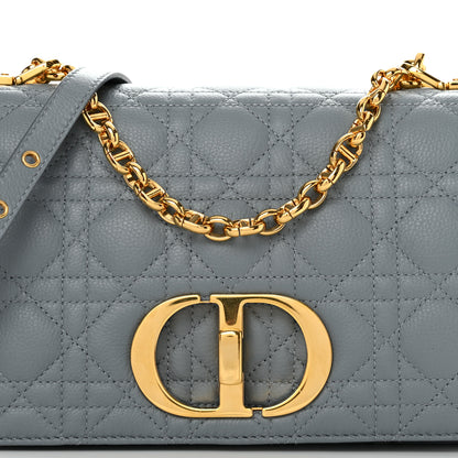 Christian Dior Calfskin Cannage Medium Caro Bag Ethereal Grey 8 of 10