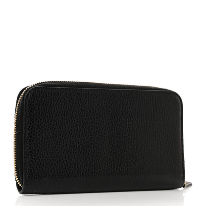 Gucci Dollar Calfskin GG Zip Around Wallet Black 3 of 7