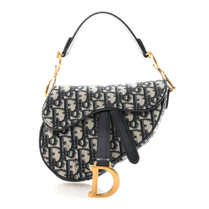 Christian Dior Oblique Mini Saddle Bag Blue 1 of 10