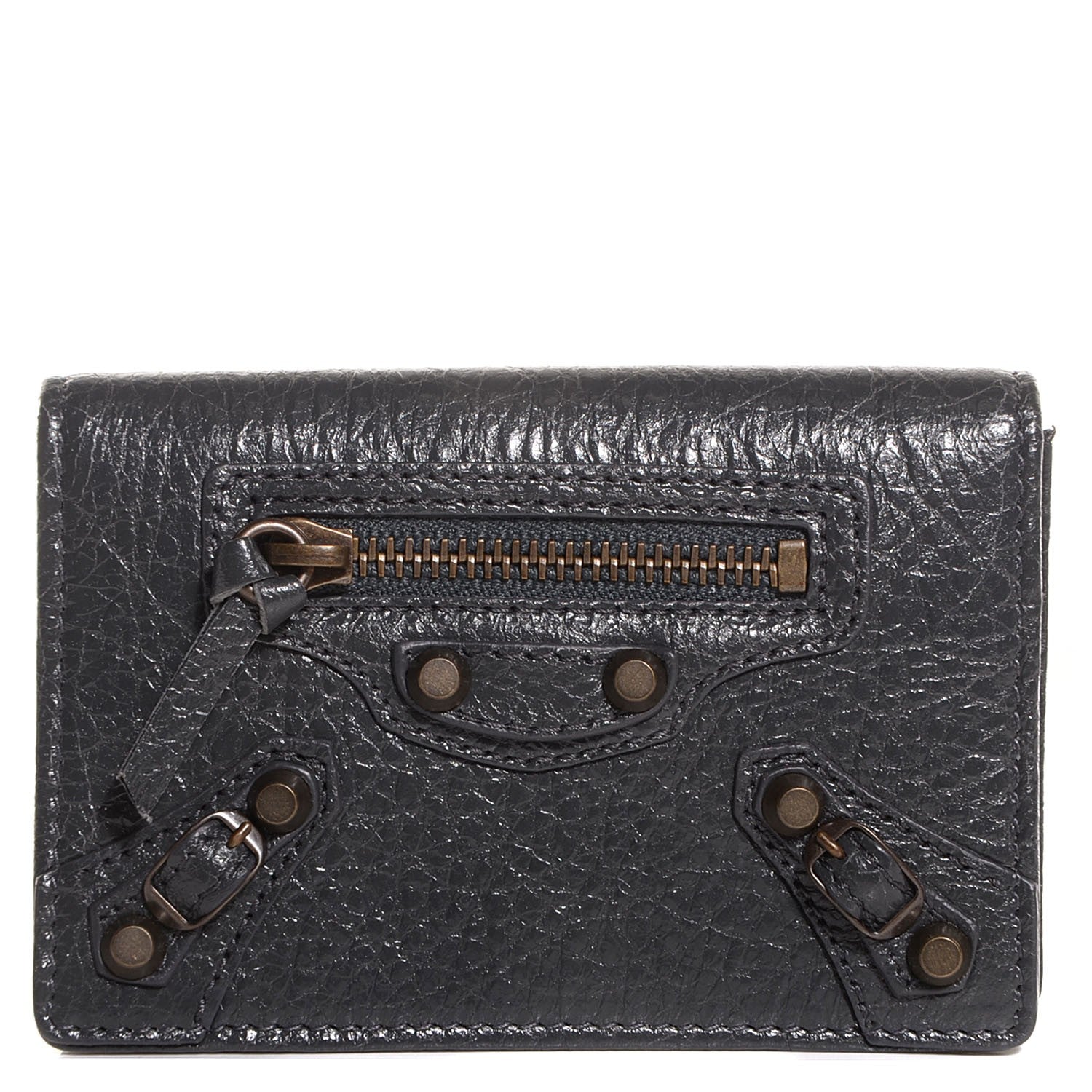 Balenciaga Agneau Classic Hardware Card Case Gris Fossile 1 of 9