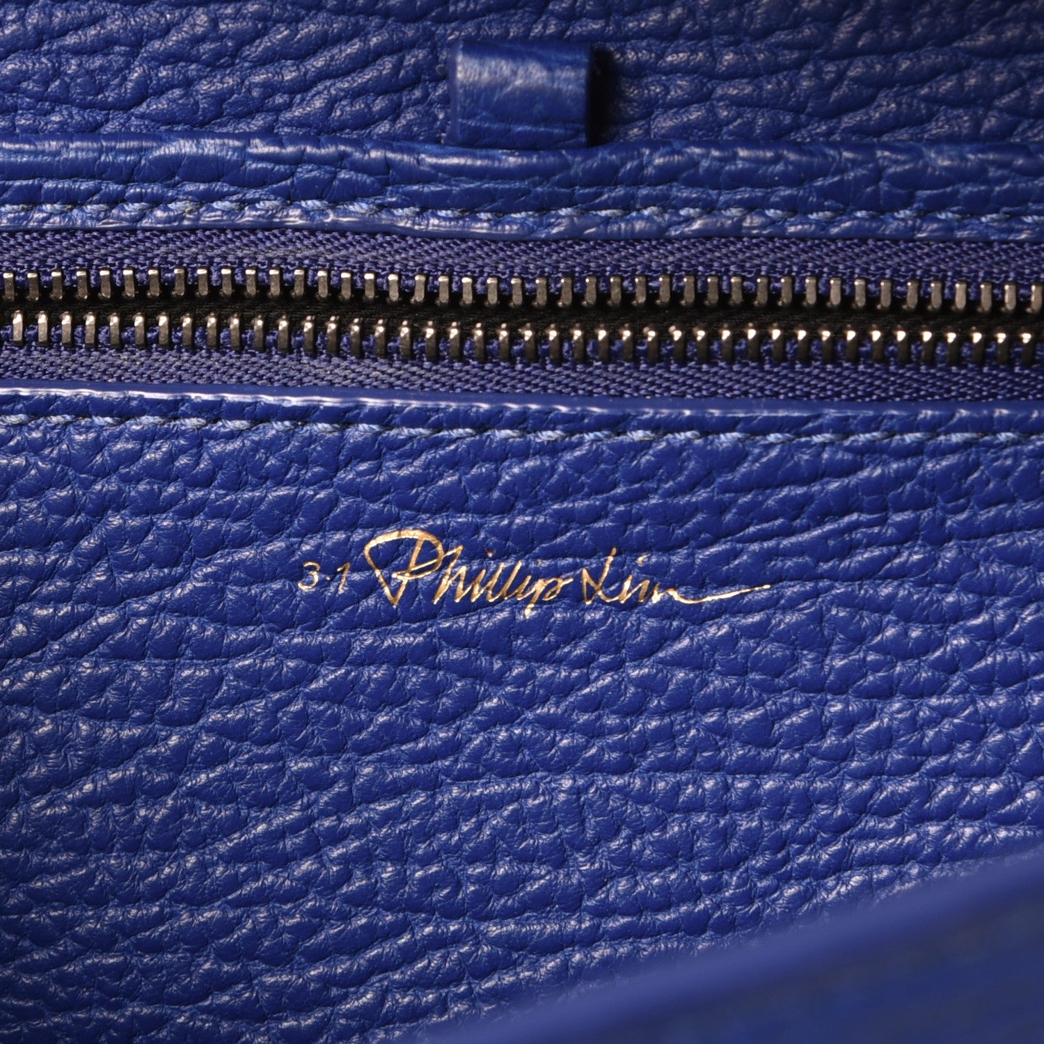 3.1 Phillip Lim 3.1 Textured Calfskin Medium Pashli Satchel Cobalt 7 of 8