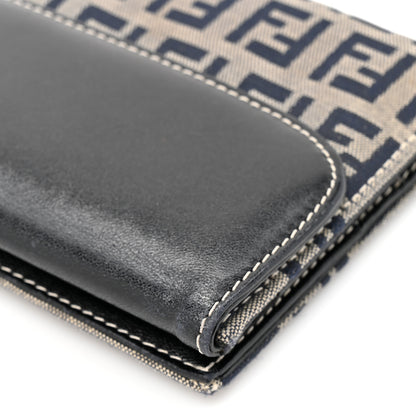 Fendi Zucchino Forever Continental Wallet Navy 10 of 12
