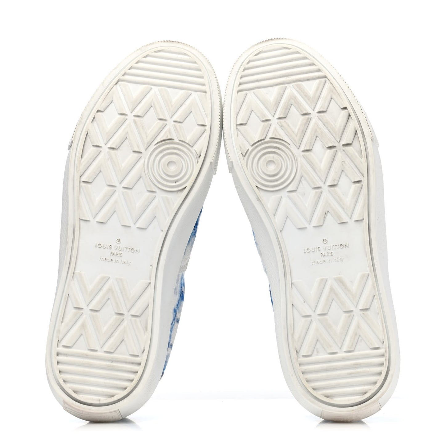 Denim Monogram Trocadero Tie Dye Sneakers 6.5 Marine