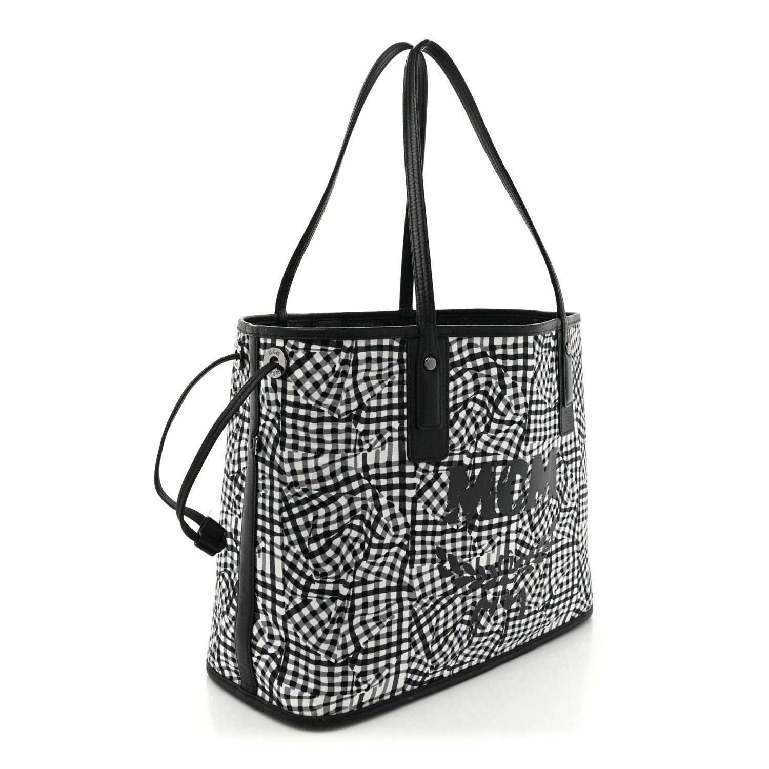 MCM Grained Calfskin Visetos Medium Liz Reversible Shopper Tote Black 5 of 19