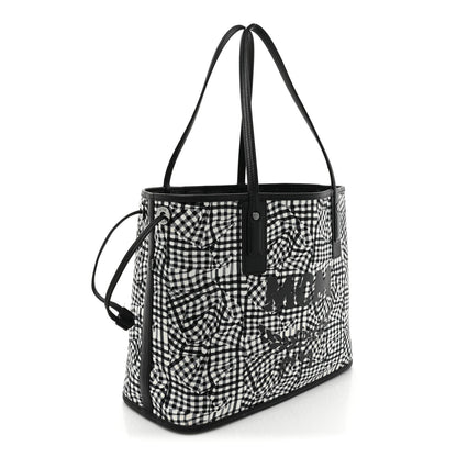 MCM Grained Calfskin Visetos Medium Liz Reversible Shopper Tote Black 5 of 19