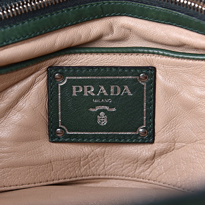 Prada Nappa Gaufre Double Zip Tote Green 6 of 22