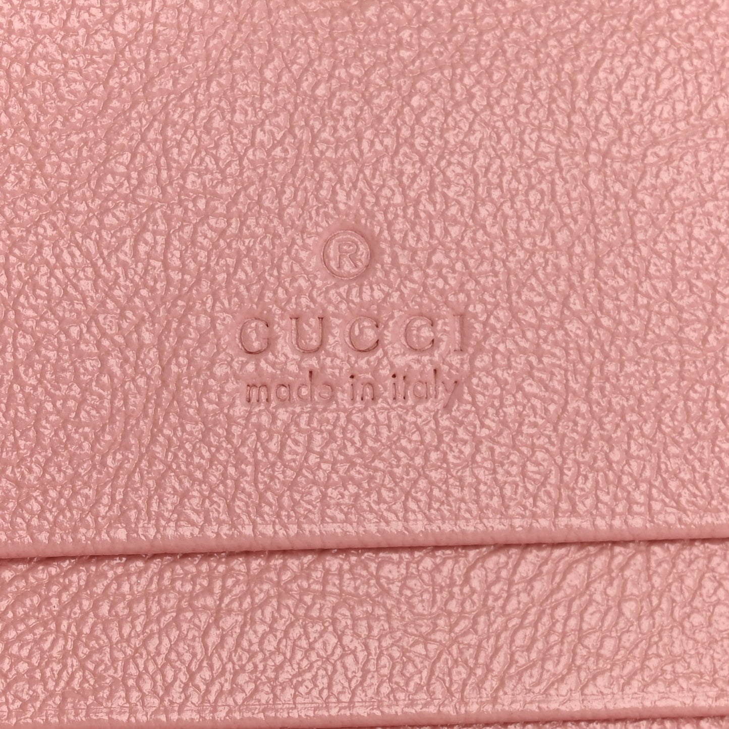 Azalea Calfskin Enamel Matelasse Diagonal Torchon GG Marmont Card Case New Cherry Red Wild Rose