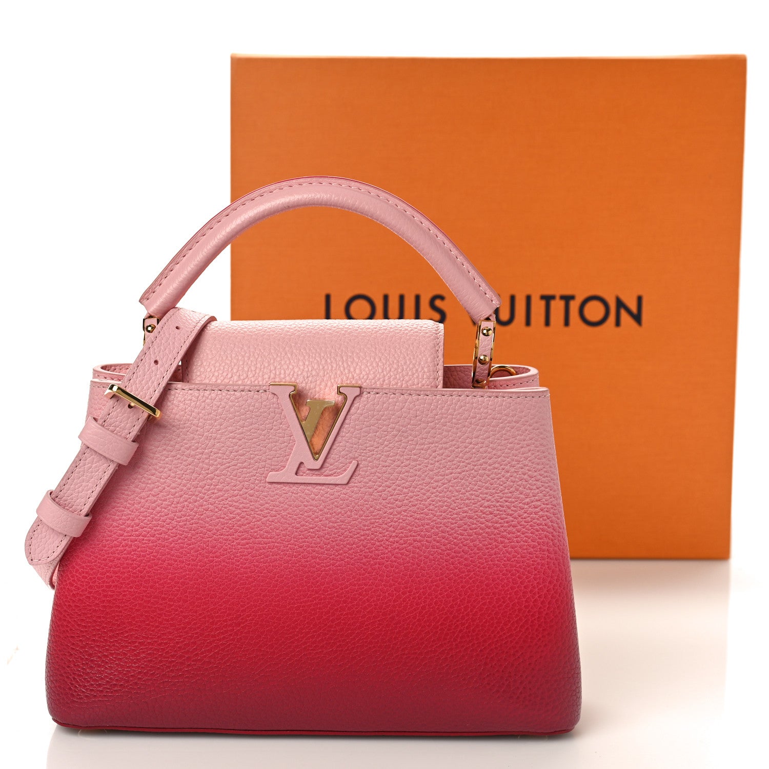 Louis Vuitton Taurillon Gradient Capucines BB Pink 9 of 9