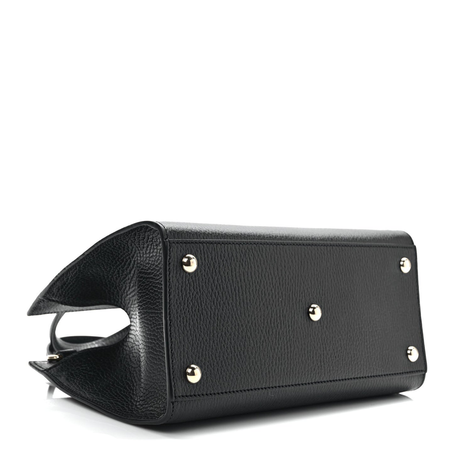 Dollar Calfskin Medium Soho Top Handle Satchel Black