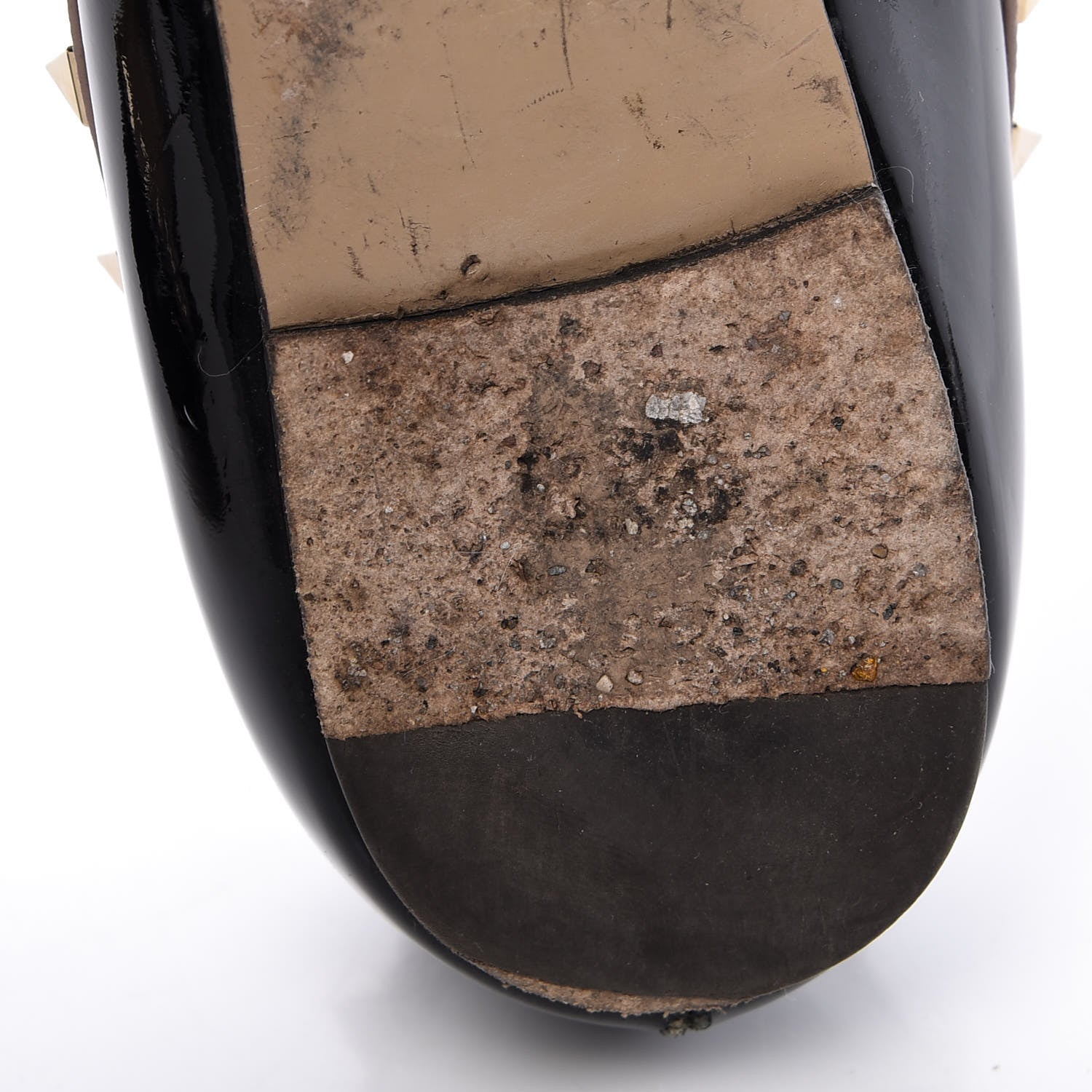 Valentino Garavani Patent Nappa Rockstud Ballerina Flats 38 Black Poudre 18 of 20