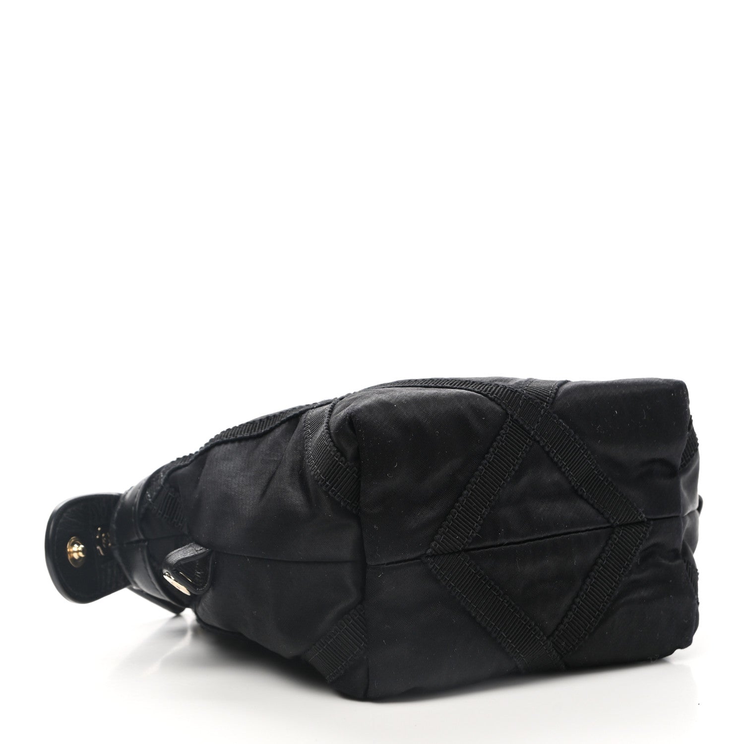 Chanel Nylon Grosgrain Quilted Lifestyle Clutch with Chain Black 4 of 11