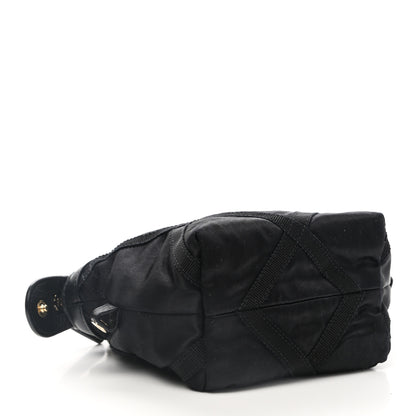 Chanel Nylon Grosgrain Quilted Lifestyle Clutch with Chain Black 4 of 11