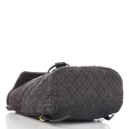 Chanel Washed Denim Quilted Large Urban Spirit Backpack Black 4 of 18