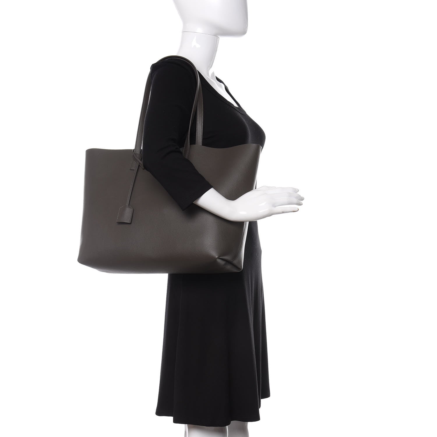 Saint Laurent Calfskin Large Shopping Tote Pebble 2 of 9
