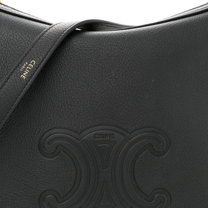 Celine Supple Calfskin Cuir Triomphe Small Heloise Shoulder Bag Black 7 of 10