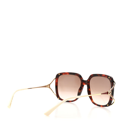 Gucci Acetate Butterfly Sunglasses GG0647S Havana Brown Gold 4 of 7