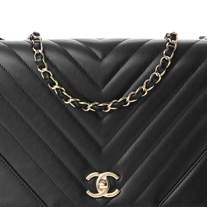 Chanel Lambskin Chevron Quilted Mini Statement Flap Black 8 of 10