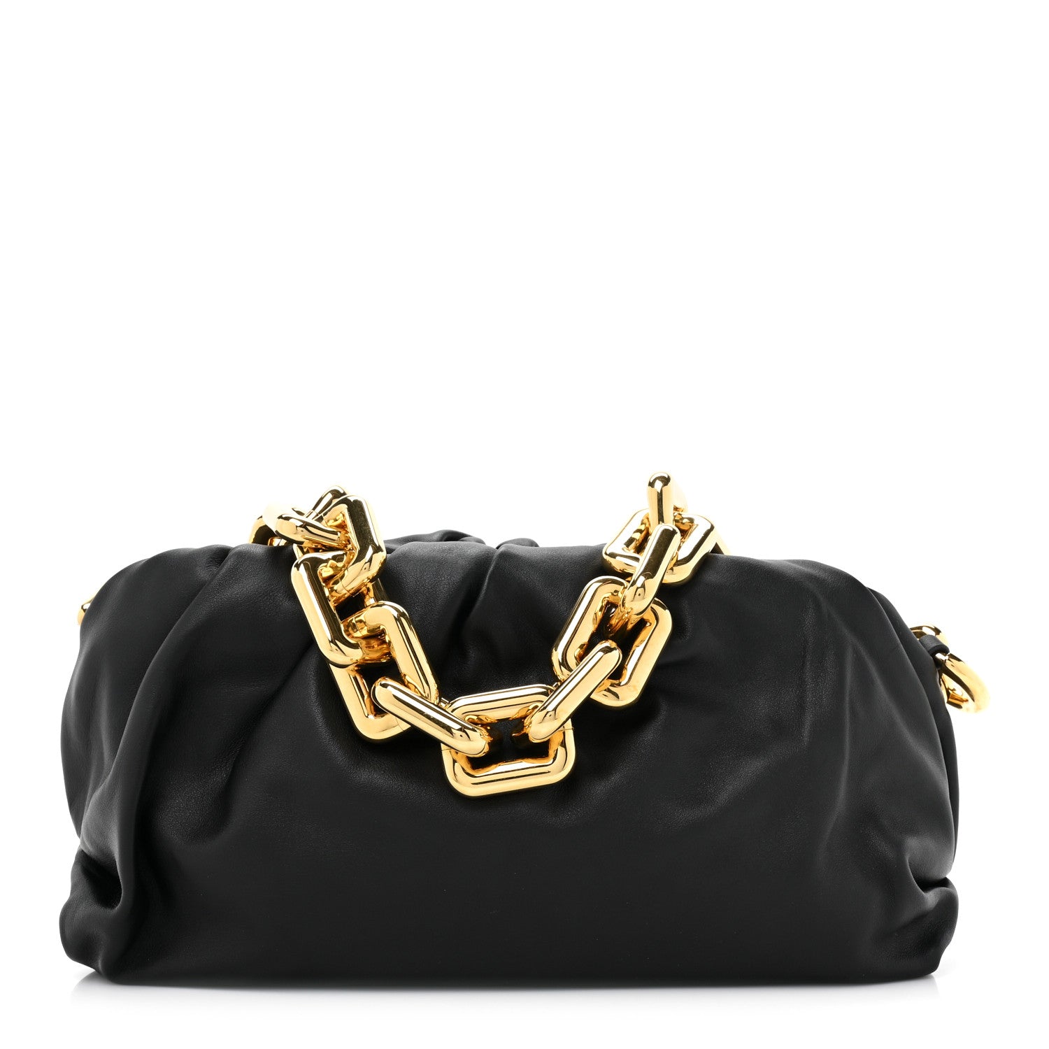 Bottega Veneta Calfskin The Pouch Chain Black 1 of 8