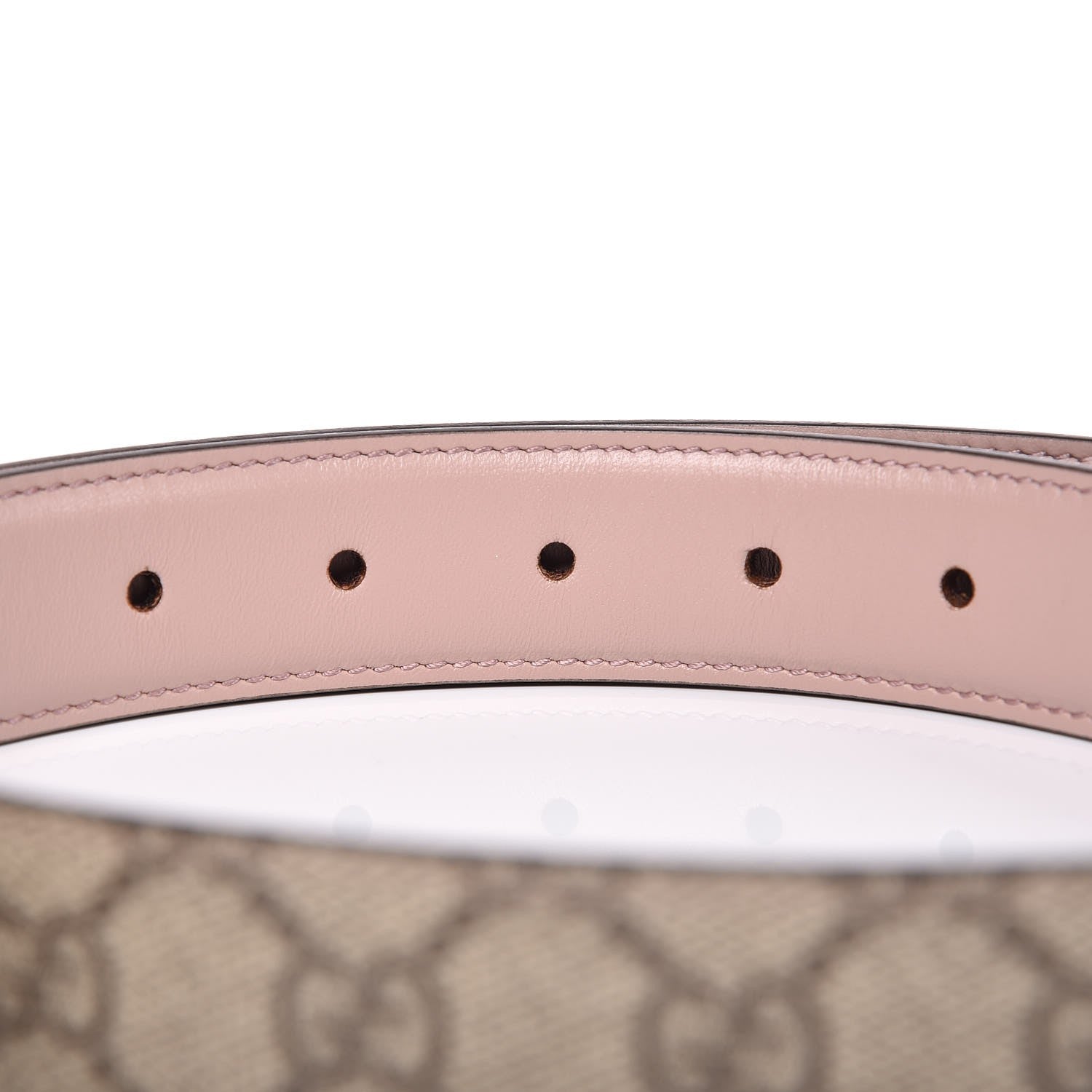 Gucci Selleria Calfskin GG Supreme Monogram Reversible 30mm Belt 85 34 Dark Cipria Beige Ebony 5 of 6