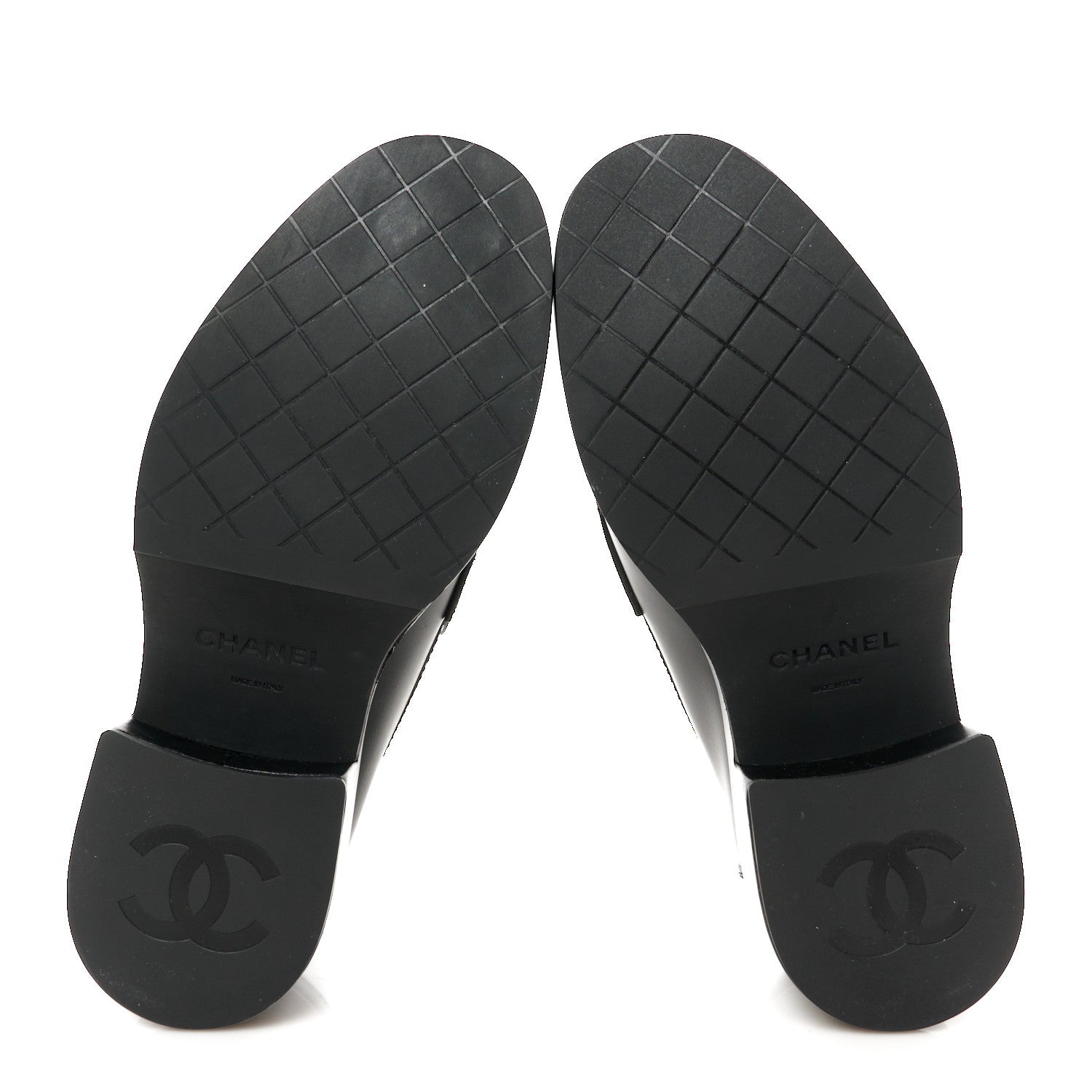 Chanel Calfskin CC Platform Loafers 36.5 Black 6 of 11