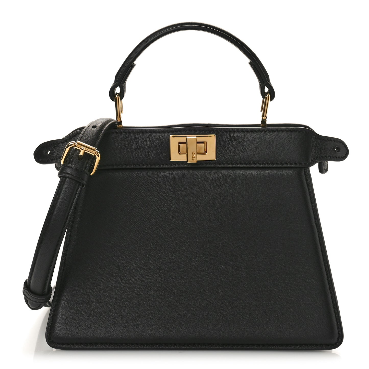 Shiny Nappa Petite Peekaboo I SEE U Satchel Black