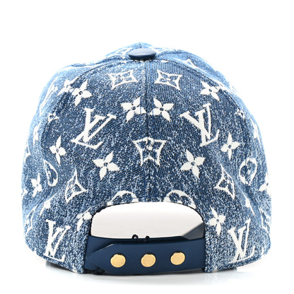 Louis Vuitton Monogram Jacquard Cap M Blue 6 of 9