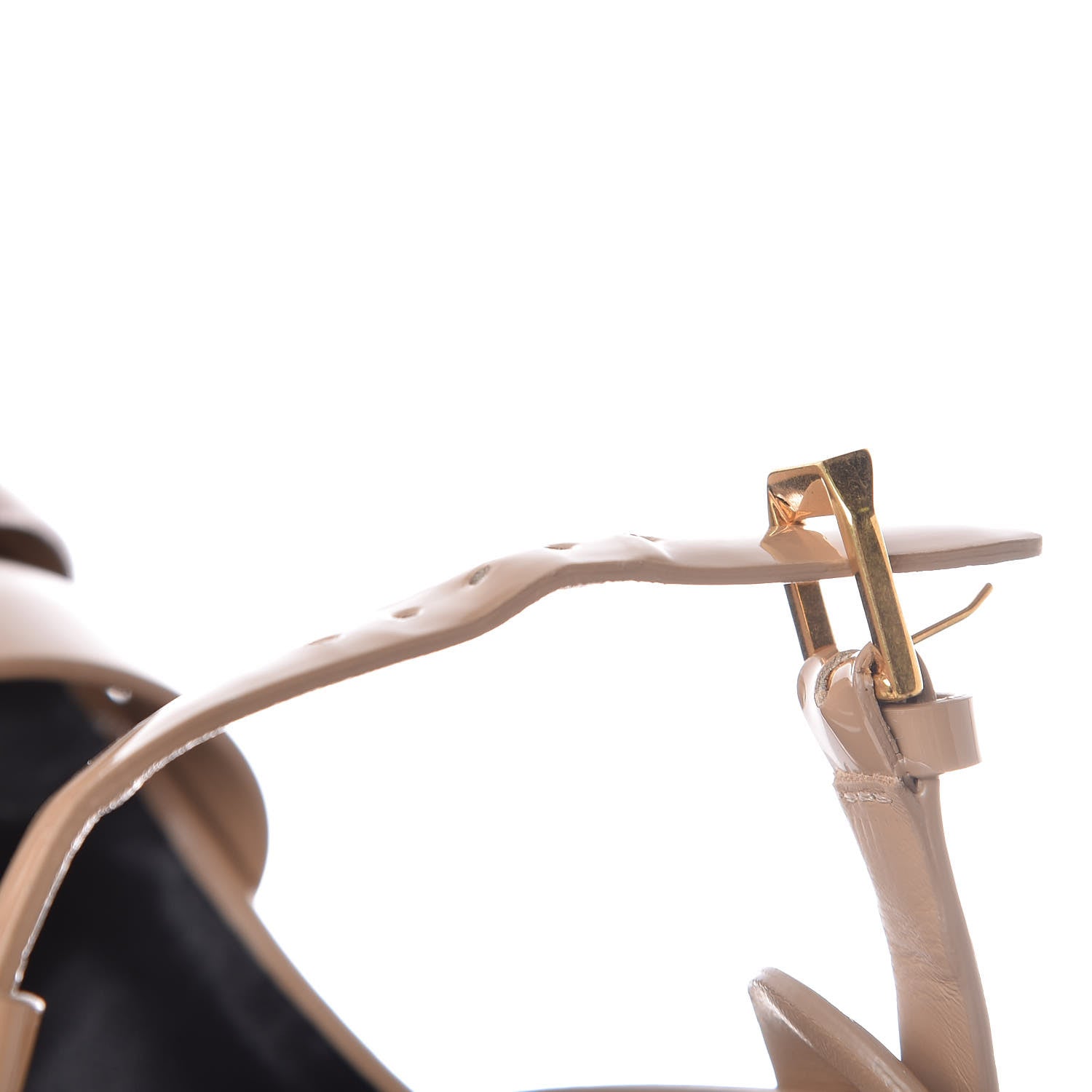 Saint Laurent Patent Tribute 105 Platform Sandals 37 Dark Nude 10 of 10