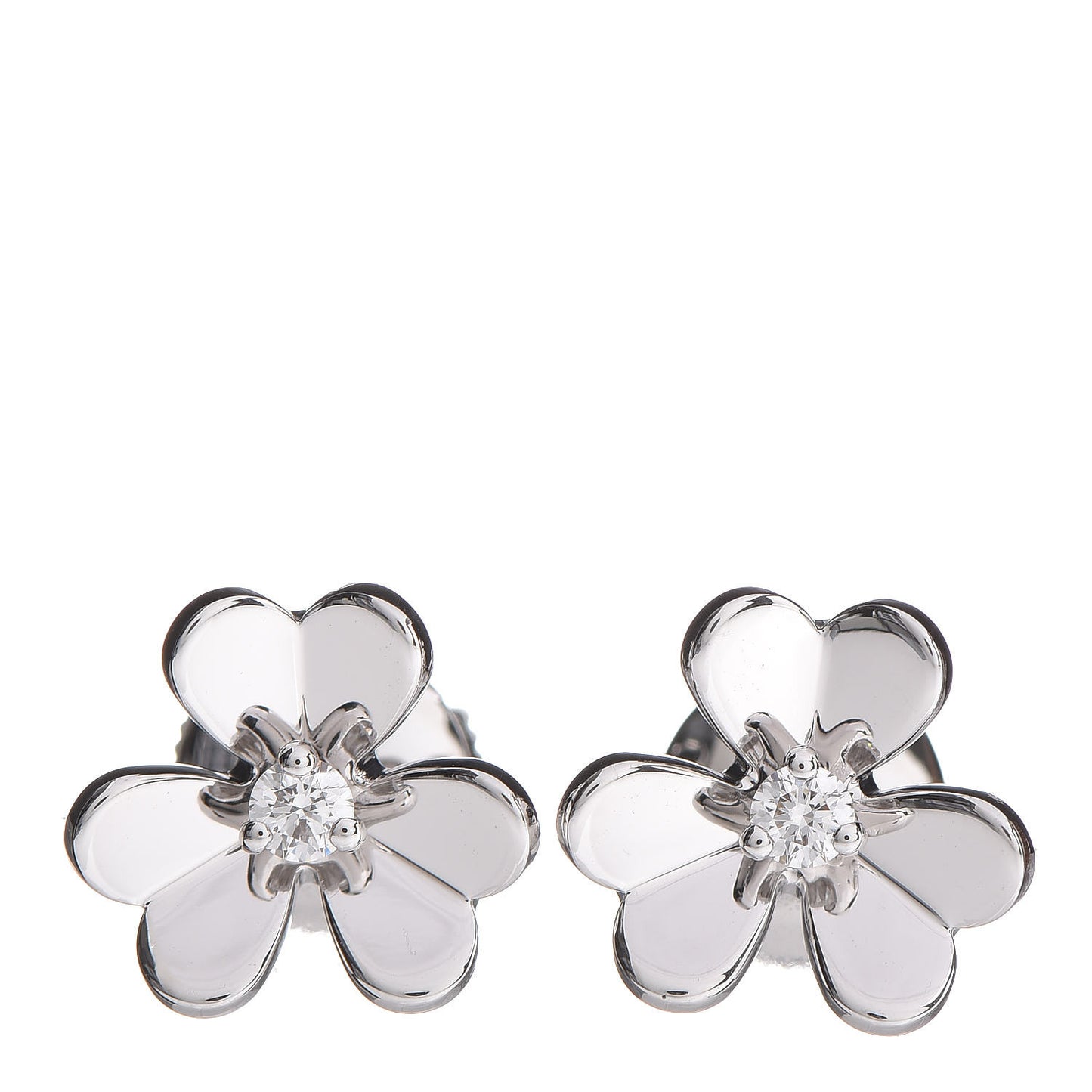 18K White Gold Diamond Mini Frivole Earrings