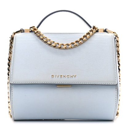 Givenchy Textured Calfskin Mini Pandora Box Chain Crossbody Bag Pale Blue 1 of 12