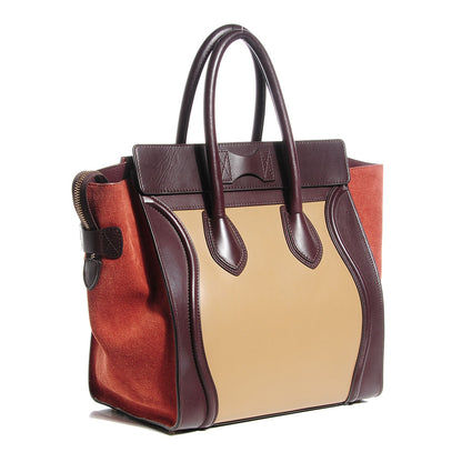Celine Smooth Calfskin Suede Mini Tri-Color Luggage Beige 3 of 8