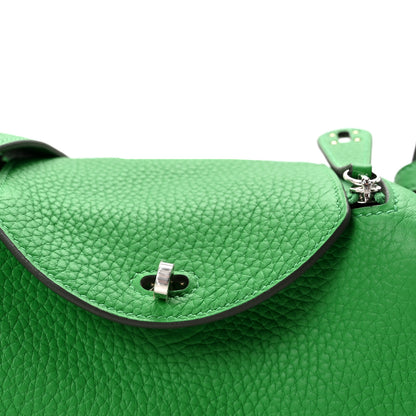 Hermes Taurillon Clemence Mini Lindy 20 Bambou 8 of 11